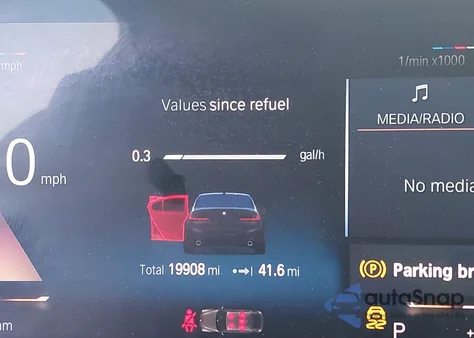 2023 BMW 330I из США, поврежденный, VIN 3MW69FF03P8D10599